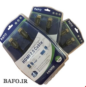  کابل hdmi مارک بافو ۲ متری مش متال با روکش کنفی و سر سوکت درجه یک بالاترین کیفیت تصویر را انتقال می‌دهد. 