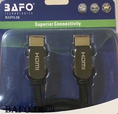 کابل اچ دی ام آی 1 متر بافو | کابل HDMI مش متال 1 متر بافو | HDMI 1M Mesh Metal  V2.0  BAFO