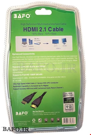 بهترین کابل hdmi برای تلویزیون 4k 8k   HDMI 2.1 8K 4K 120Hz 5M BAFO