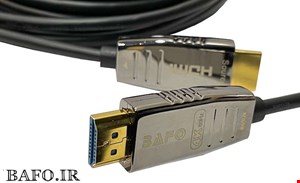 کابل HDMI 50M Ver2.0 4K 60Hz |کابل HDMI 2.0 Real 4K Active Optical Cable | کابل HDMI AOC 50M BAFO | کابل اچ دی ام آی 50 متر اپتیکال بافو