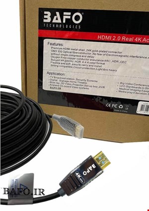  کابل اچ دی ام آی اکتیو  بافو به طول بیست و پنج متر تصاوير را با خروج 4K 60Hz واقعی بدون کوچکترین نویزی در فواصل دور نشان میدهد.