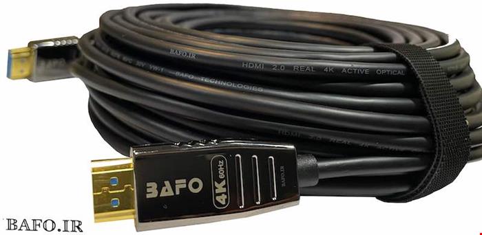 HDMI 25M Ver2.0 4K 60Hz |کابل بافو HDMI 2.0 Real 4K Active Optical Cable | کابل HDMI AOC 25M BAFO