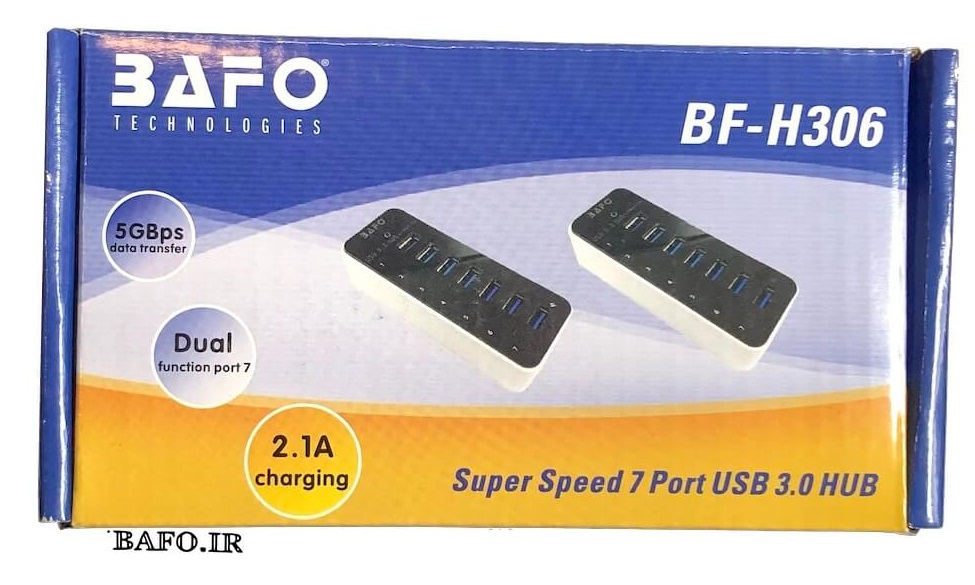 هاب 7 پورت USB 3.0 بافو مدل BF-H306