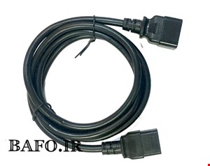  کابل برق Back To Back Bafo با طول ۴۰ سانتی متر و سر سوکت های C13 به C14 و ضخامت 3x1.5mm و ۳ رشته تمام مس