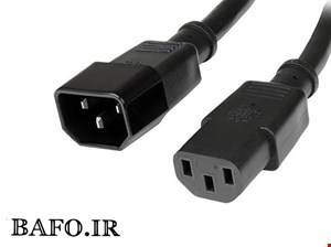  کابل برق بک تو بک 0.4 متر بافو با ضخامت  1*3 MM جهت اضافه کردن طول کابل برق پاور استفاده می‌شود.