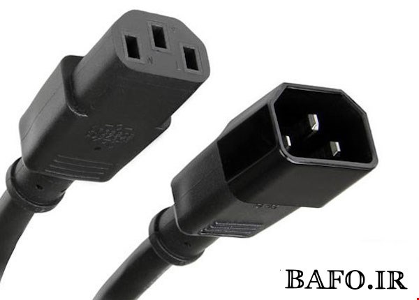 کابل برق بک تو بک ۱ متر بافو | Back To Back C14 - C13 |  ضخیم3X1 | کابل برق بک تو بک ۱ متر فینو PHINO