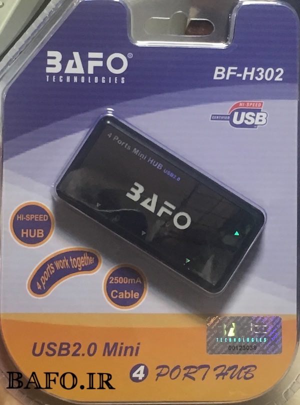  هاب ۴ پورت USB بافو 302 جهت اتصال دستگاه های بیشتر به کامپیوترهایی که تعداد محدودی پورت usb دارند استفاده می‌شود  