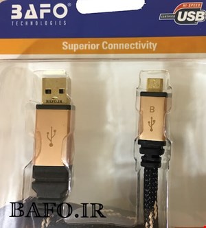 کابل شارژ میکرو USB کنفی ۳ متر | کابل اندرویدی ۳ متر بافو | کابل میکرو یو اس بی ۳ متر بافو