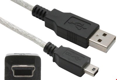 کابل مینی USB ۱.۵ متری بافو | کابل اسکنر بافو | کابل ۵ پین یو اس بی ۱.۵ متر بافو 