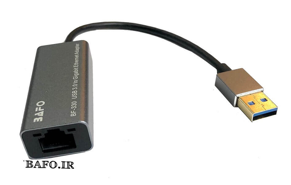 تبدیل USB 3 به  Gigabit Ethernet بافو مدل BF-330                  مبدل یو اس بی سه به لن بافو                بهترین مبدل USB 3 به LAN بافو               مبدل USB 3 TO LAN BAFO مدل BF-330      نمایندگی کابل بافو       