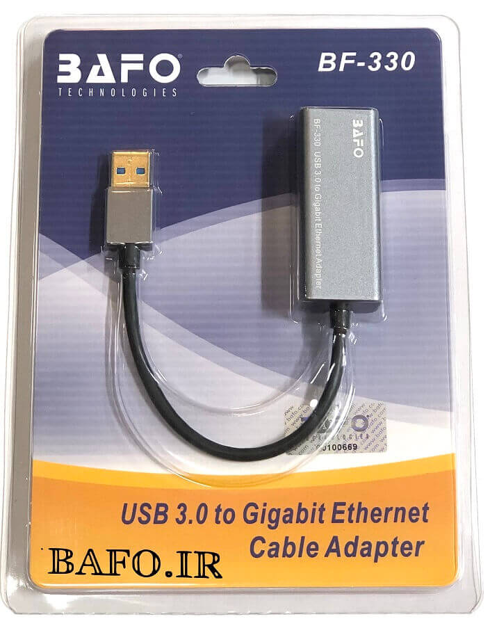   مبدل USB LAN Adapter Bafo BF-B330 USB 3 Gigabit                       قیمت USB 3 به لن بافو مدل BF-330              بهترین تبدیل US3 TO LAN بافو         محصولات بافو                  نمایندگی بافو  کارت شبکه یو اس بی ۳ ۱۰ ۱۰۰ ۱۰۰۰ 