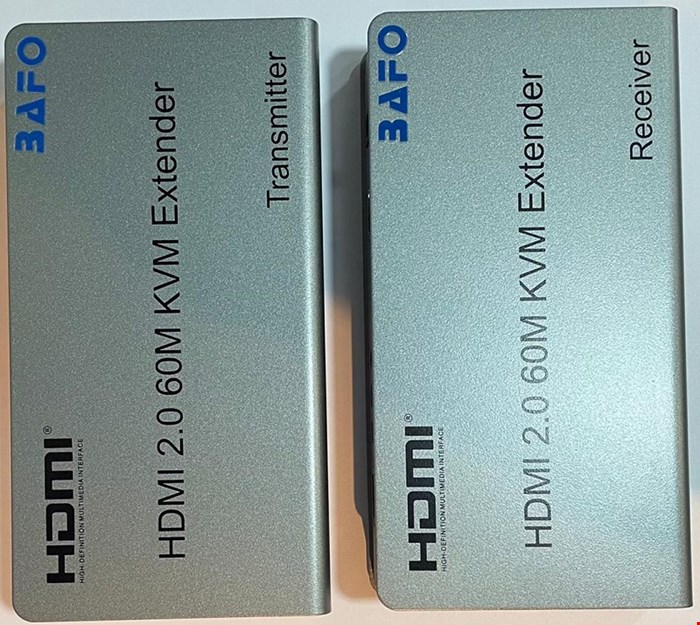  اکستندر 4K HDMI KVM   extender 60M  (4K@60Hz) -  100m  (4K@30Hz) -  1080P Long  Distance BF-H376| اکستندر اچ دی ام ای بافو تا 60 متر به همراه EDID
