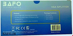   ‎⁨اسپلیتر  ۱ به ۲ پورت vga ۲۵۰ بافو⁩اسپلیتر ۲ پورت وی جی ای بافو ۲۵۰ مگاهرتز                       اسپلیتر وی جی ای بافو                  بهترین اسپلیتر vga               اسپلیتر 1-2 vga بافو  