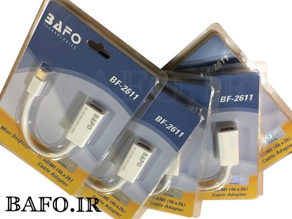 تبدیل پورت 1.2 Mini Display  که جهت اتصال به مانیتور می‌توان از تبدیل مینی دیسپلی به HDMI استفاده کرد.bf 2611    