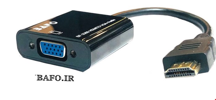 تبدیل اچ دی ام ای به وی جی ای با صدا  بافو  | BAFO BF-3369 HDMI TO VGA WITH AUDIO CABLE ADAPTER