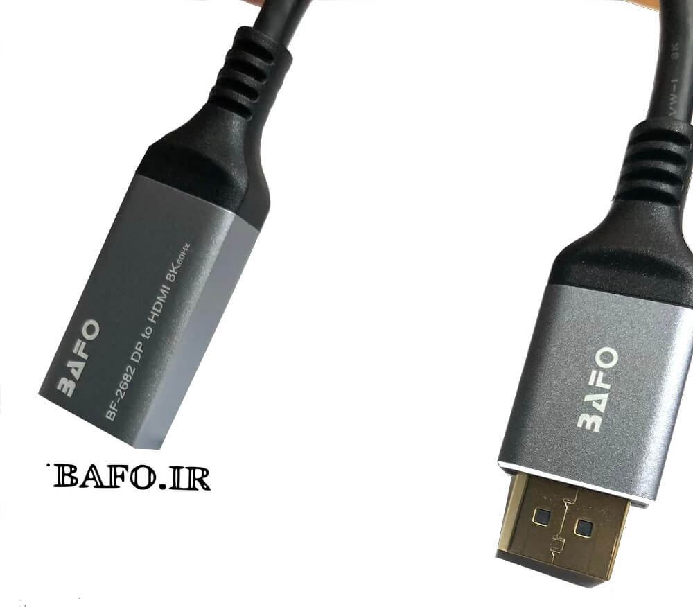 مبدل DISPLAYPORT به HDMI بافو مدل 8K مدل BF-2682