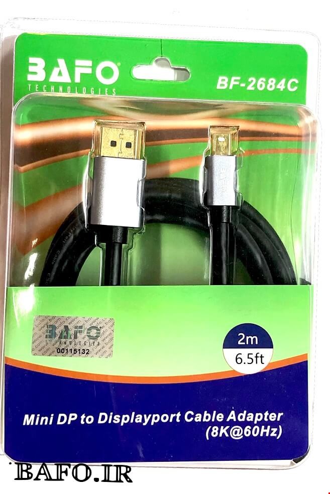 کابل Mini dp to DisplayPort بافو مدل BF-2684C |کابل مینی دیسپلی به دیسپلی پورت بافو