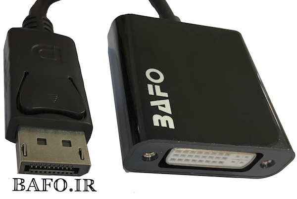  DisplayPort to DVI مدل bf 3381        قیمت دیسپلی پورت به دی وی ای بافو                     تبدیل DISPLAYPORT TO DVI BAFO         نمایندگی کابل بافو          محصولات بافو                مبدل دیسپلی پورت به DVI بافو
