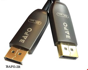  بهترین کابل DisplayPort  فیبرنور                               قیمت کابل DISPLAY PORT 8K BAFO   فیبرنور                        کابل تصویر دیسپلی  فیبر نوری 14 بافو 8K طول 15 متر                        8K کابل دیسپلی پورت فیبر نوری  کابل دیسپلی پورت فیبرنوری