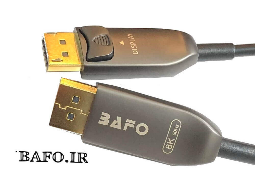   کابل DISPLAY PORT 8K ACTIVE 20m BAFO             بهترین کابل دیسپلی پورت اکتیو فیبرنوری              DisplayPort 8k بافو                محصولات بافو                  نمایندگی بافو  