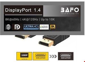  بهترین کابل دو سر دیسپلی بافو ۳ متری قیمت کابل دیسپلی پورت بافو ۸ کی 