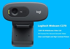  وب کم لاجیتک مدل Webcam Logitech C270 HD قابلیت اتصال به کامپیوتر و لپ تاپ مناسب برای ویدیو کنفرانس و استفاده اداری