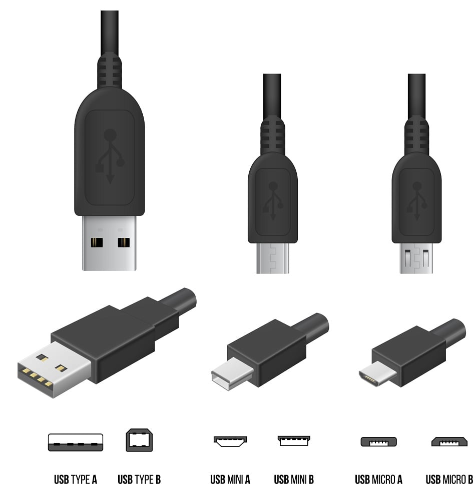 انواع کابل USB 